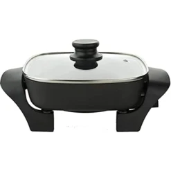 8-Inch Nonstick Electric Skillet - SK46 With Glass Lid, One Size, Black -Kitchen Island Sale 31iOIdkHbAL