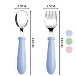 12 Pieces Toddler Utensils Toddler Silverware Forks And Spoons, Kids Silverware Stainless Steel Children's Safe Cutlery Set With Round Handle For Self Feeding, 6 X Baby Forks, 6 X Spoons -Kitchen Island Sale 31iRF76wrgL