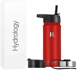 Ydrology Water Bottle - 18 Oz, 22 Oz, 32 Oz, 40 Oz, Or 64 Oz With 3 LIDS Double Wall Vacuum Insulated Stainless Steel Wide Mouth Sports Hot & Cold Thermos (22 Oz, Pacific Blue) -Kitchen Island Sale 31iSFYyNSPL. AC