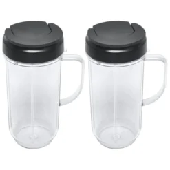 22oz Blender Cups Replacement Compatible With Magic Bullet, Tall 22oz Cup W/Flip Top To-Go Lid Replacement Compatible With Magic Bullet 250w Blender