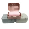 3pcs Box Sealable Containers Container With Lid Decorative Soap Dish Soap Holder Shower Soap Case Pink Soap Container Soap Box Portable Soap Box Dispenser Tray Drain Pipe Portable