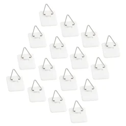 GSHLLO 20 Pcs Plastic Invisible Plate Hangers Adhesive Plate Hooks Vertical Plate Holders Wall Hooks For Decorative Plates Pictures