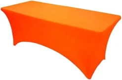 8 Ft Spandex Fitted Stretch Tablecloth Rectangular Table Cover Wedding Banquet Party (Black, 8 Ft) -Kitchen Island Sale 31lWJGSLJGL. AC 1