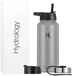 Ydrology Water Bottle - 18 Oz, 22 Oz, 32 Oz, 40 Oz, Or 64 Oz With 3 LIDS Double Wall Vacuum Insulated Stainless Steel Wide Mouth Sports Hot & Cold Thermos (22 Oz, Pacific Blue) -Kitchen Island Sale 31m1dG4fwBL. AC