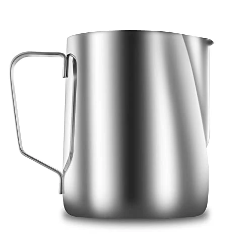 Stainless Steel Milk Frothing Pitcher 20 Oz (600 Ml) Espresso Steaming Coffee Barista Craft Latte Cappuccino Milk Cream Frother Cup Pitcher Milk Jug Coffee Maker Espresso Machines, Polished Finished 2 Stainless Steel Milk Frothing Pitcher 20 Oz (600 Ml) Espresso Steaming Coffee Barista Craft Latte Cappuccino Milk Cream Frother Cup Pitcher Milk Jug Coffee Maker Espresso Machines, Polished Finished - Image 2