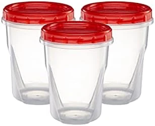 (4 Ounce 10 Pack) Twist Cap Containers Clear Bottom With Red Top Screw On Lids Twist Top Food Storage Freezer Reusable Containers 8 (4 Ounce 10 Pack) Twist Cap Containers Clear Bottom With Red Top Screw On Lids Twist Top Food Storage Freezer Reusable Containers - Image 8