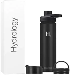 Ydrology Sport Water Bottle 3 LIDS (Straw Lid & Spout Lid) | Double Wall Vacuum Insulated Stainless Steel Wide Mouth | Sports Hot & Cold Leak Proof Sweat Free Thermos (32 Oz, Black) -Kitchen Island Sale 31mJBd0pSmL. AC