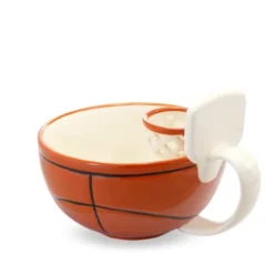 | The Mug With A Hoop| Coffee & Hot Chocolate Mug, Cereal, Soup Bowl Cup | Novelty Gift Basketball Accessories For Sports Coaches, Dad, Mom, Basketball Gifts For Boys 8-12 & Girls -Kitchen Island Sale 31naKROJuPL