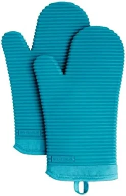 KitchenAid Ribbed Soft Silicone Oven Mitt Set, 7"x13", Milkshake 2 Count -Kitchen Island Sale 31ptgZNVxjL. AC