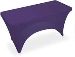 - 4' Fitted Stretch Tablecloth For 48" X 24" Rectangular Table - Wedding/Banquet/Trade Show - Spandex Cloth Fabric Cover - Black -Kitchen Island Sale 31qI6yjGwL. AC