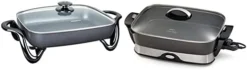 Presto 06852 16-Inch Electric Skillet With Glass Cover & 16-inch Electric Foldaway Skillet, Black -Kitchen Island Sale 31qTLv5P2VL. AC