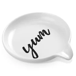 Oversized Farmhouse Spoon Rest - Ceramic Spoon Rest For Stove Top Cooking, 1 PK - Spoon Holder For Stove Top - White Spoon Rest For Kitchen Counter - Cute And Sturdy Utensil Rest