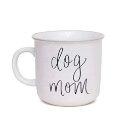 G Mom Coffee Mug | Cute 16oz Ceramic Campfire Style Coffee Cup Microwave & Dishwasher Safe | Large Mug For Dog Moms, Pet Owners, Puppy Lovers, And Dog Adoption
