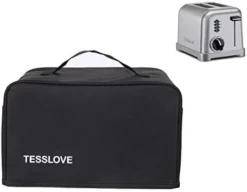 Toaster Dust Cover Compatible With Cuisinart 2 Slice Toaster, With 2 Pockets Hold Jam Spreader Knife & Toaster Tongs, Prevent From Water Dust And Fingerprint -Kitchen Island Sale 31tAGGZGrwL. AC