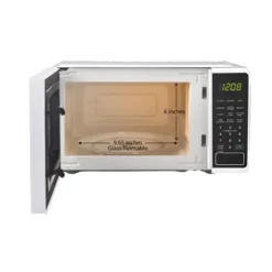 COHOSO 0.7 Cu. Ft. Countertop Microwave Oven, 700 Watts, White,LED Display. -Kitchen Island Sale 31tIVatxbKL