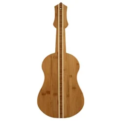 Ukulele Shaped Bamboo Serving Board, 22" By 9"