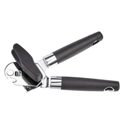 Amazon Basics Can Opener, Black Soft Grip Handle