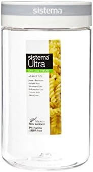 Sistema Tritan Ultra Collection Square Storage Container, 1.9 Cup/15.5 Ounce, Clear With White/Gray 6 Sistema Tritan Ultra Collection Square Storage Container, 1.9 Cup/15.5 Ounce, Clear With White/Gray - Image 6