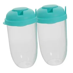 2pcs Salad Cup Plastic Fruit Cups Salad Meal Holder Vegetable Cups Multipurpose Lunch Box Pp Fitness Green