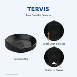 Tervis Flamingo Pattern Insulated Tumbler With Wrap And Fuschia Lid, 24 Oz, Clear -Kitchen Island Sale 31v0y7GncjL 11