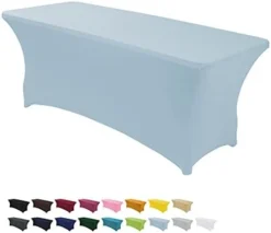 6Ft Table Cover Table Cloths For Parties Spandex Party Patio Fitted Table Covers For 6 Foot Tables Rectangle Tablecloths In Bulk For Wedding(Black) -Kitchen Island Sale 31v2aTSnO2L. AC