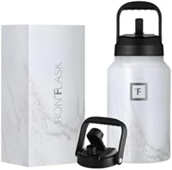Ports Water Bottle - 128 Oz/One Gallon, 2 Lids, Straw And Spout, Leak Proof, Vacuum Insulated Stainless Steel, Hot Cold, Double Walled, Simple Thermo Mug, Metal Canteen Jug Growler 28 Ports Water Bottle - 128 Oz/One Gallon, 2 Lids, Straw And Spout, Leak Proof, Vacuum Insulated Stainless Steel, Hot Cold, Double Walled, Simple Thermo Mug, Metal Canteen Jug Growler -Kitchen Island Sale 31v7XCiUiL. AC