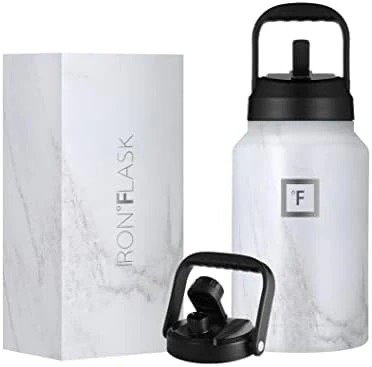 Ports Water Bottle - 128 Oz/One Gallon, 2 Lids, Straw And Spout, Leak Proof, Vacuum Insulated Stainless Steel, Hot Cold, Double Walled, Simple Thermo Mug, Metal Canteen Jug Growler 14 Ports Water Bottle - 128 Oz/One Gallon, 2 Lids, Straw And Spout, Leak Proof, Vacuum Insulated Stainless Steel, Hot Cold, Double Walled, Simple Thermo Mug, Metal Canteen Jug Growler - Image 14