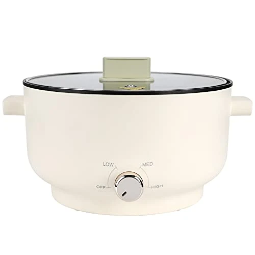 Electric Hot Pot, 3 Gear Knob Uniform Heating Hot Pot, Multifunctional Evenly Heated Cooking Pot For Dormitory Apartments Small Households (US 110V) 1 Electric Hot Pot, 3 Gear Knob Uniform Heating Hot Pot, Multifunctional Evenly Heated Cooking Pot For Dormitory Apartments Small Households (US 110V)