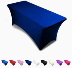 Black 6ft Tablecloth Rectangular Spandex Linen - Table Cloth Fitted Cover For 6 Foot Folding Table, Wedding Linens Banquet Cloths Rectangle Covers -Kitchen Island Sale 31wZQBtuDwL. AC