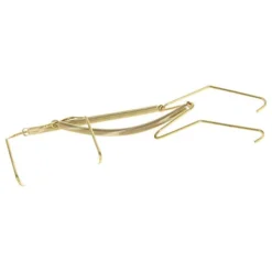 Bettomshin 2PCS Plate Hanger 12.01" W Type Stainless Steel Plate Hangers Invisible Wall Hooks For Walls Compatible Decorative Plates Hooks Dish Diaplay Holder Golden