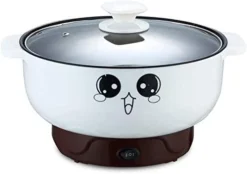 4-in-1 Multifunction Electric Skillet Non-Stick Stainless Steel Hot Pot Noodles Rice Cooker Soup Pot Portable Mini Heating Pan Cooking Fried (Diameter 20CM, 2.3L, Electric Skillet With Steam Grid) -Kitchen Island Sale 31y47sMbV6L. AC 5