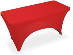 - 4' Fitted Stretch Tablecloth For 48" X 24" Rectangular Table - Wedding/Banquet/Trade Show - Spandex Cloth Fabric Cover - Black -Kitchen Island Sale 31zK9ERIVwL. AC