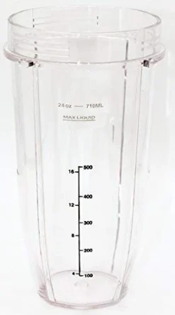 Blendin 24oz Large Tall Cup With Sip N Seal Lid Replacement Jar, Compatible With Nutri Ninja Auto IQ & Duo Blenders - Premium Blender Replacement Cups - Cup Diameter Is 4" (2 Pack) -Kitchen Island Sale 31zklODcFzL