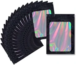 100 Pieces Resealable Smell Proof Bags - 4 X 6 Inches Foil Pouch Bags， Flat Clear Ziplock Food Storage Bags Plastic Packaging Foil Mylar Bags For Party Favor Food Storage (Holographic Rainbow Color) -Kitchen Island Sale 41 0 MSfaHL. AC