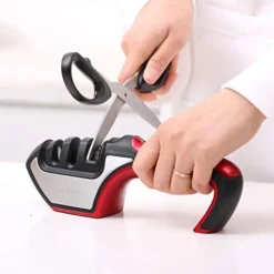 MINNO Original Knife Sharpener, 3-Stage Premium Diamond - Great Works For Steel Knives, Ceramic Knives And Scissors, Easily To Use, Repair Restore And Polish Dull To Sharp -Kitchen Island Sale 4100e6njh1L