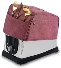 2 Slice Toaster Cover, Toaster Bags With Pockets, Bread Toaster Oven Dustproof Cover, Toaster Storage Bag, Appliance Covers For Kitchen Small Appliance, Fingerprint Protection, Gift For Women (S, Purple) -Kitchen Island Sale 410GWto8B2L. AC