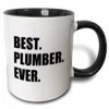 Best Plumber Ever Fun Plumbing Job Appreciation Gift Black Text Two Tone Mug, 1 Count (Pack Of 1)