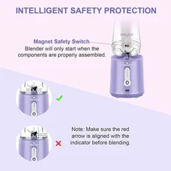 Portable Blender, Personal Size Mini Blender, 17 Oz USB Rechargeable Jucier Cup, Shakes And Smoothies With Ice Tray For Home, Travel, Sport, Office -Kitchen Island Sale 410jkzfmRxL