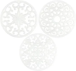 Gasaré, Extra Large, Extra Thick, 10" Silicone Trivets For Hot Dishes, Pots, And Pans, Heat Resistant, Non-Slip, Dishwasher Safe, For Countertops And Dining Tables, 10 X 1/4 Inches, Set Of 3, Taupe -Kitchen Island Sale 410xyFMBKHL. AC