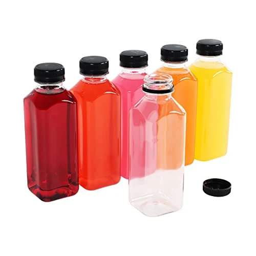 Small Plastic Juice Bottles With Caps In Black - 35pk 16oz Water Containers Empty Plastic Bottles With Lids For Juicing And Smoothies 2 Small Plastic Juice Bottles With Caps In Black - 35pk 16oz Water Containers Empty Plastic Bottles With Lids For Juicing And Smoothies - Image 2