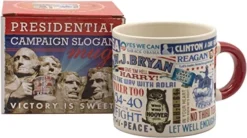 Tial Slogan Coffee Mug - From "Tippecanoe And Tyler Too" To "Yes We Can" - Comes In A Fun Gift Box,12 Ounces