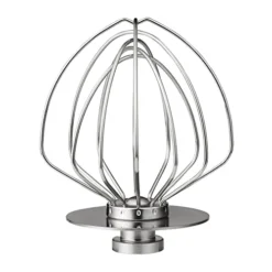 K45WW Wire Whip For Tilt-Head Stand Mixer Stainless Steel Whisk Attachment For KitchenAid Mixers Wire Whisk With Shield That Reduces Splatter During Use Mixer Accessories Dishwasher Safe