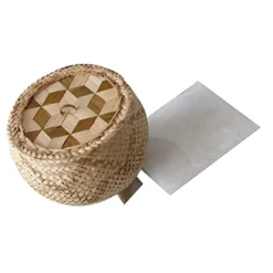 GENERIC Heavens Tvcz Sticky Rice Cooker Steamer Handmade Natural Thai Bamboo Small Pot Insert Wicker Cooking Glutinous Rice Free Cheesecloth Filter Free, 5.00 X 4.50 X 2.50 Inches