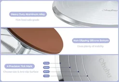 Cake Decorating Turntable Stand Kit - Ohuhu Rotating Baking Supplie Spinning Table Revolving Aluminium 12'' Turning Tools With 2 Icing Spatula 3 Comb Smoother Professional Lazy Susan -Kitchen Island Sale 411Jk6wmmQL