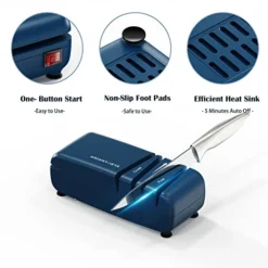 Tric Knife Sharpener New 2.0,Elecameier 15 Degree Professional Kitchen Knife Sharpeners Easy To Use And Quickly Sharpening Of Chef Knifes/Pocket Knife/Scissors Custom Prussian Blue -Kitchen Island Sale 411NBtU2zlL