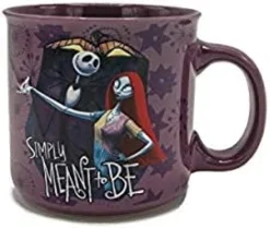 Disney Nightmare Before Christmas Jack And Sally Misfit Love Wide Rim Ceramic Mug, 16 Ounces -Kitchen Island Sale 411ORYGvUcL. AC