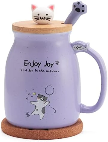 Novelty Cat Mug Cute Ceramic Coffee Cup With Kawaii Wooden Kitty Lid, Lovely Cat Claw Spoon, Anime Wooden Cat Coaster, Cat Things Pink Birthday Mug Gift For Cat Lovers Girl Kids Women 480ML (Pink) 10 Novelty Cat Mug Cute Ceramic Coffee Cup With Kawaii Wooden Kitty Lid, Lovely Cat Claw Spoon, Anime Wooden Cat Coaster, Cat Things Pink Birthday Mug Gift For Cat Lovers Girl Kids Women 480ML (Pink) - Image 10