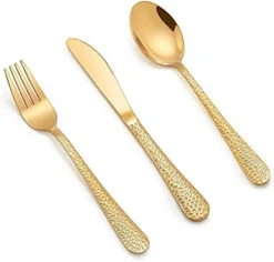 12-Piece Kids Utensils Silverware Set, Stainless Steel Toddler Hammered Flatware Cutlery, Children Tableware Includes Knives Forks Spoons, Dishwasher Safe -Kitchen Island Sale 411cOaYP2 L. AC