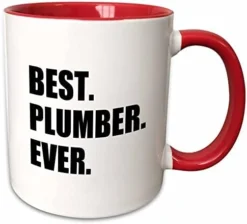 Best Plumber Ever Fun Plumbing Job Appreciation Gift Black Text Two Tone Mug, 1 Count (Pack Of 1) -Kitchen Island Sale 411dWZ0FiL. AC