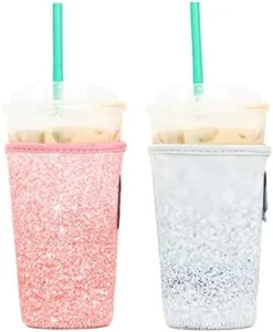 Axendale Iced Coffee Sleeve For Large Sized Cups - 2 Pack - Neoprene Iced Coffee Sleeve (2 PK Large 32oz, American Flag) -Kitchen Island Sale 411nf29UvsL. AC